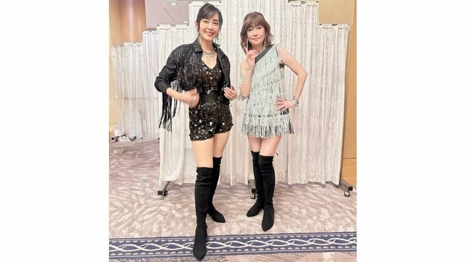 【 早見優 】　松本伊代との2ショット公開　「なんだかピンクレディみたいじゃない？」　共演時の衣装で打ち合わせなしのシンクロに驚き|TBS NEWS DIG