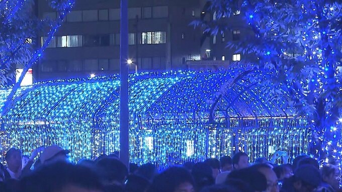 おおいた光のファンタジー始まる　市内中心部が色鮮やかな光に包まれる　|　大分のニュース｜OBS NEWS｜大分放送