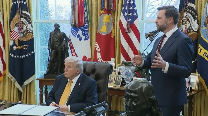 バンス米副大統領　トランプ大統領の「イラン攻撃」への賛同を強調　米メディアが明確な支持表明がないと指摘する中で