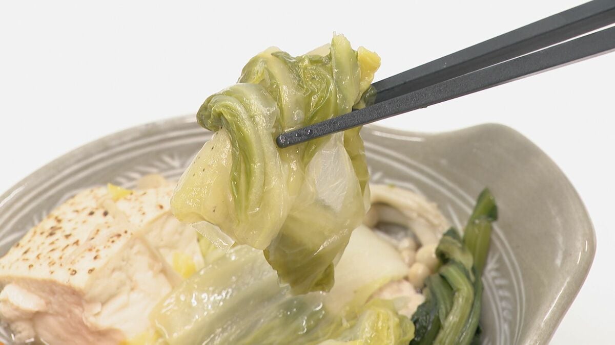 いよいよ鍋の季節 肉は例年に比べ2～3割高 具材のオススメは今お値打ちの「白菜」 専用の鍋つゆも