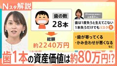 歯1本の資産価値は約80万円!? 歯周病になりやすい人の特徴、予防法は？ フロスと歯間ブラシどっちがいいの？【Nスタ解説】| TBS CROSS DIG with Bloomberg
