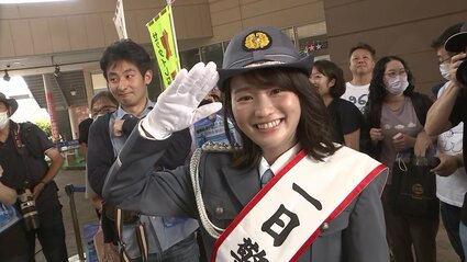 TBSテレビ篠原梨菜アナウンサー 1日警察署長（神奈川・港北警察署