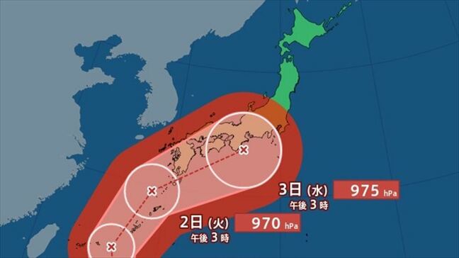【台風6号】１日～2日にかけ強い勢力で沖縄と奄美に接近の見込み　3日には暴風域を伴って西日本に　その後は東日本に近づく可能性　【進路予想・雨と風のシミュレーション】|TBS NEWS DIG