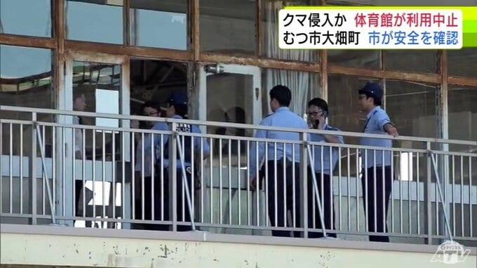 【詳報】「体育館の中に入っていく1mくらいの子グマを目撃した」クマの出没情報で一時厳戒態勢に　約1時間後にクマがいないことを確認も　体育館は利用中止に　青森県むつ市|TBS NEWS DIG