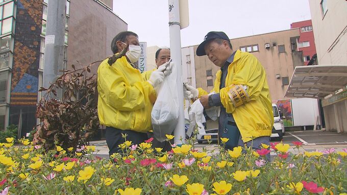「NO！違反広告物」 大分市中心部で屋外広告物の適正化図る清掃活動　|　大分のニュース｜OBS NEWS｜大分放送
