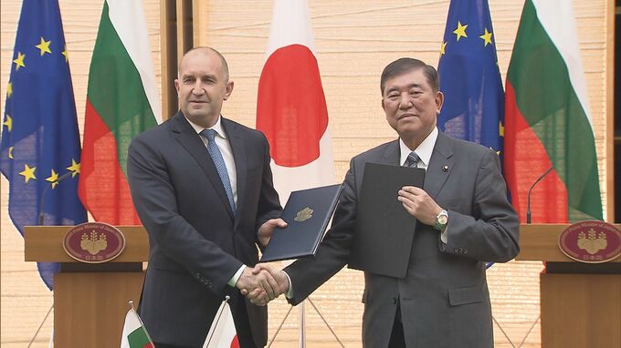 石破総理 ブルガリア・ラデフ大統領と会談　両国の関係を「戦略的パートナー」に格上げ