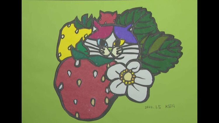 君の描くネコは世界で一番愛しい」 母の投稿に「芸術が爆発し