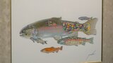 県内の生物と宝石を組み合わせた絵画が展示 富士湧水の里水族館 山梨 | 山梨のニュース | UTYテレビ山梨