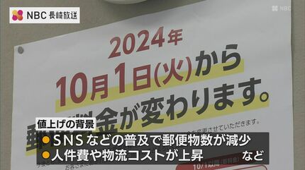 値上げ幅が大きいなと」はがき63円→85円に 日本郵便が1日から郵便料金