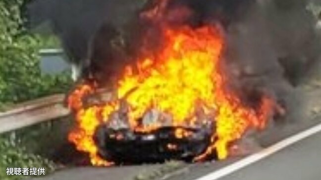 【速報】山陽道(上り)鼓山トンネル付近で車両火災 車線規制で8キロの渋滞「車が燃えている」とドライバーから通報【4日 午前11時現在】|TBS NEWS DIG