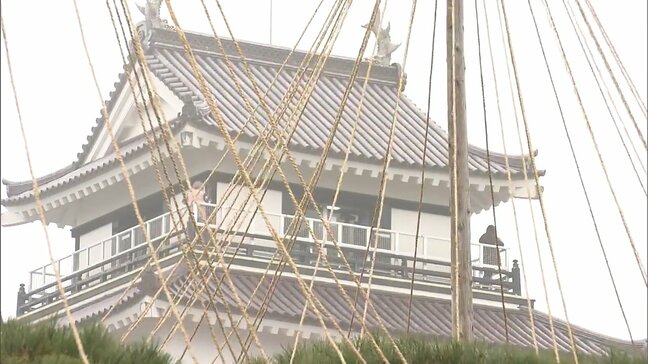 冬の風物詩「ぜひ見に来て」鶴ヶ城公園で雪吊り始まる　福島・会津若松市|TBS NEWS DIG