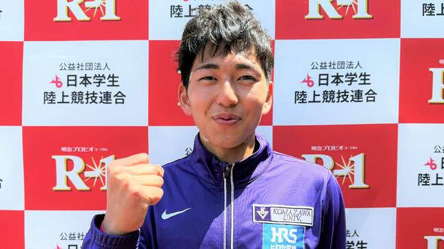 男子800mの日本記録保持者・落合晃が1分45秒88で初優勝！「次は参加標準記録を切りたい」【日本学生個人選手権】|TBS NEWS DIG