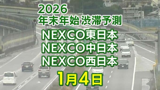 【4日に混雑するのはどこ？】大宰府IC付近で20キロ　小仏TN付近で15キロ　東北道～関越道～中央道～東名～名神～中国道～山陽道～九州道【NEXCO東日本・中日本・西日本 年末年始 高速道路 渋滞予測2025-2026】|TBS NEWS DIG
