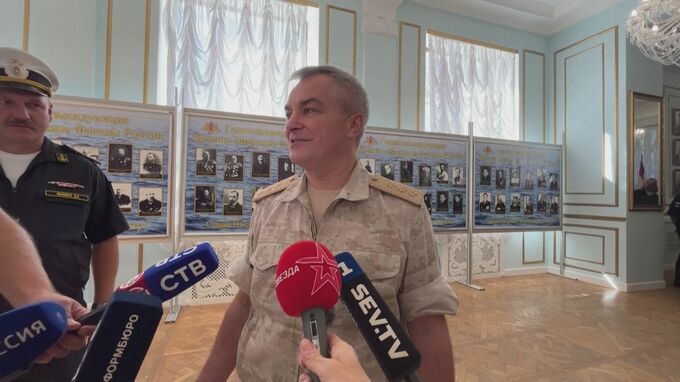 ロシア国営テレビ 黒海艦隊司令官の音声付き映像報じる　死亡発表を否定