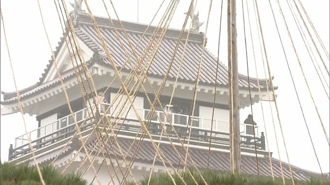 冬の風物詩「ぜひ見に来て」鶴ヶ城公園で雪吊り始まる　福島・会津若松市|TBS NEWS DIG