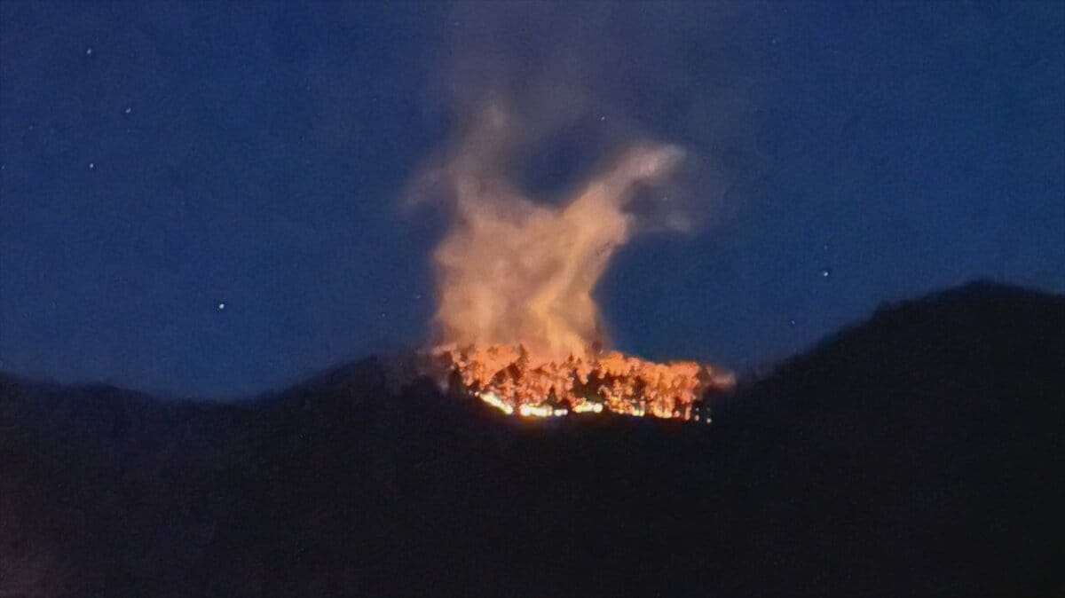 【LIVE画像あり】　上野原市扇山の山林火災は発生5日目　けさから消火活動が続くも大月市側にも延焼拡大　105ヘクタールの山林を焼く　山梨