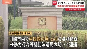 【速報】30代の中国籍の男逮捕 東京ディズニーシーのホテルミラコスタ宴会場に刃物持ち侵入、逃走 男は宴会場を利用していた会社の元従業員|TBS NEWS DIG