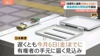 衆議院選挙「投票所入場券」6日金曜日までに届く見込みと発表　日本郵便| TBS CROSS DIG with Bloomberg
