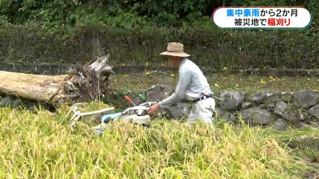 実りの秋 集中豪雨で被災の北山上集落の田んぼでも稲刈り 鹿児島|TBS NEWS DIG