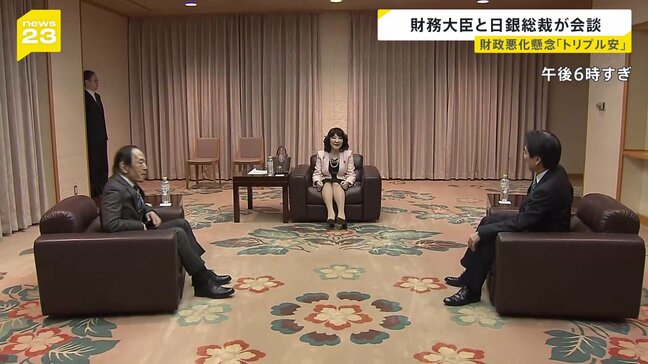 日銀・植田総裁と片山財務大臣が会談 財政悪化懸念で“トリプル安”のなか|TBS NEWS DIG