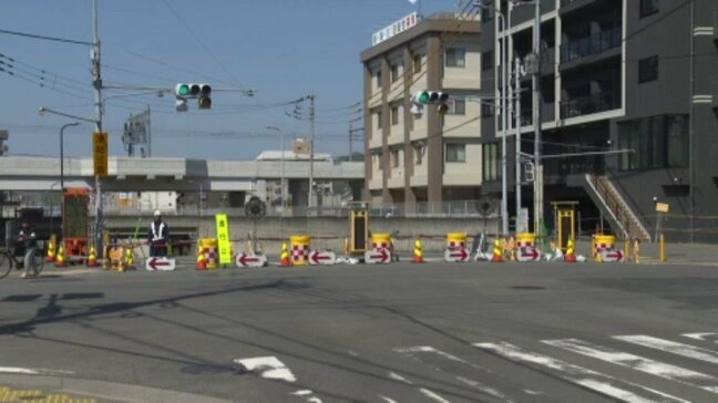 ＪＲ松山駅南側「サクラメント通り」のアンダーパス　埋め戻し工事で全面通行止め 愛媛・松山市|TBS NEWS DIG