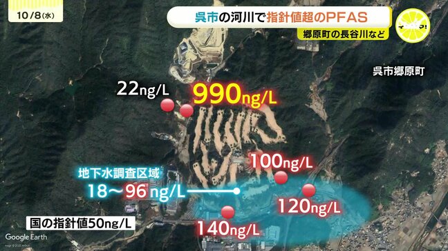 呉市でPFAS検出 水路で指針値の20倍・河川と地下水で指針値超過で追加調査へ 広島|TBS NEWS DIG