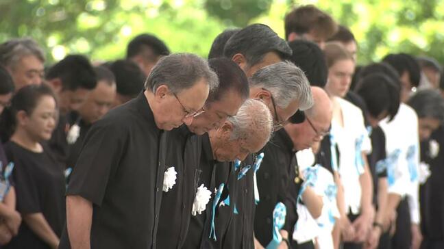 玉城知事や石破総理らのあいさつ 戦後80年の慰霊の日 沖縄全戦没者追悼式|TBS NEWS DIG