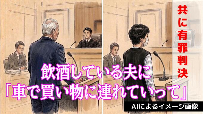 飲酒している夫に「車で買い物に連れていって」夫婦それぞれに有罪判決　長崎地裁「飲酒運転を軽く考え法律を守る意識が薄い」|TBS NEWS DIG