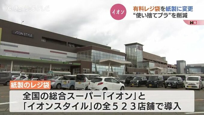 スーパー大手イオン 有料レジ袋をプラ袋から紙袋へ　新たにマイバック推進の売り場も設置|TBS NEWS DIG