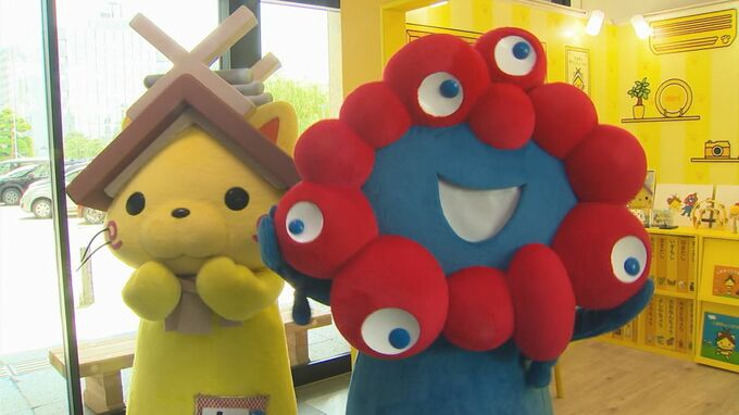 「しまねっこのお家」に大阪からお友だちが遊びにきたよ…ミャクミャク登場　ゆるキャラファン大集合　8月末にはしまねっこが大阪に　|　BSSニュース | BSS山陰放送