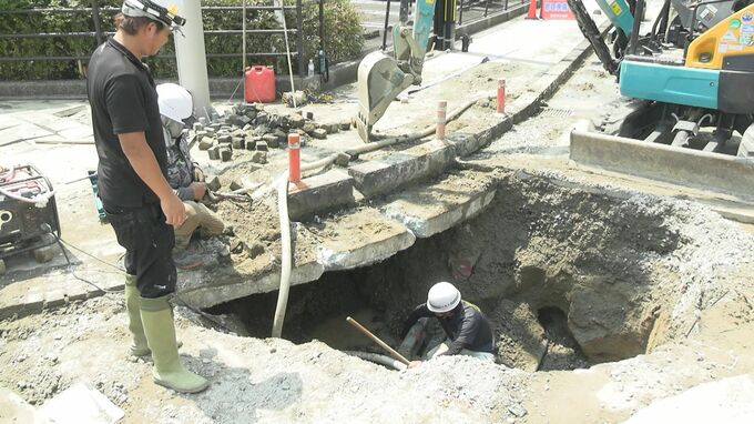 日南市で水道管破損　約1900世帯で濁り水が出るなどの影響　市は仮設給水を実施|TBS NEWS DIG