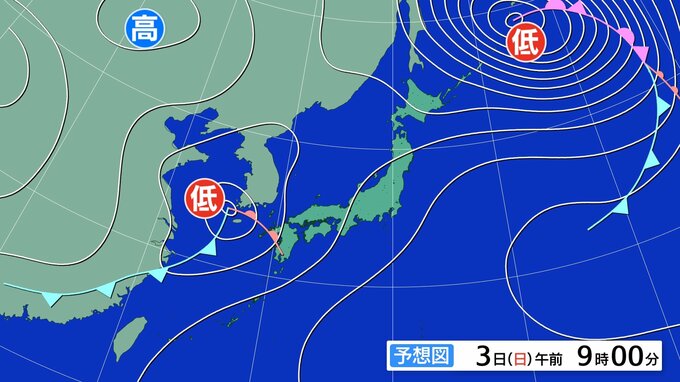 【気象情報】東日本から西日本では3日から土砂災害、低い土地の浸水、河川の増水に注意・警戒を　3日18時から24時間予想降水量　近畿地方150ミリ・北陸地方100ミリ【雨と風のシミュレーション】　|　富山のニュース｜天気・防災｜チューリップテレビ