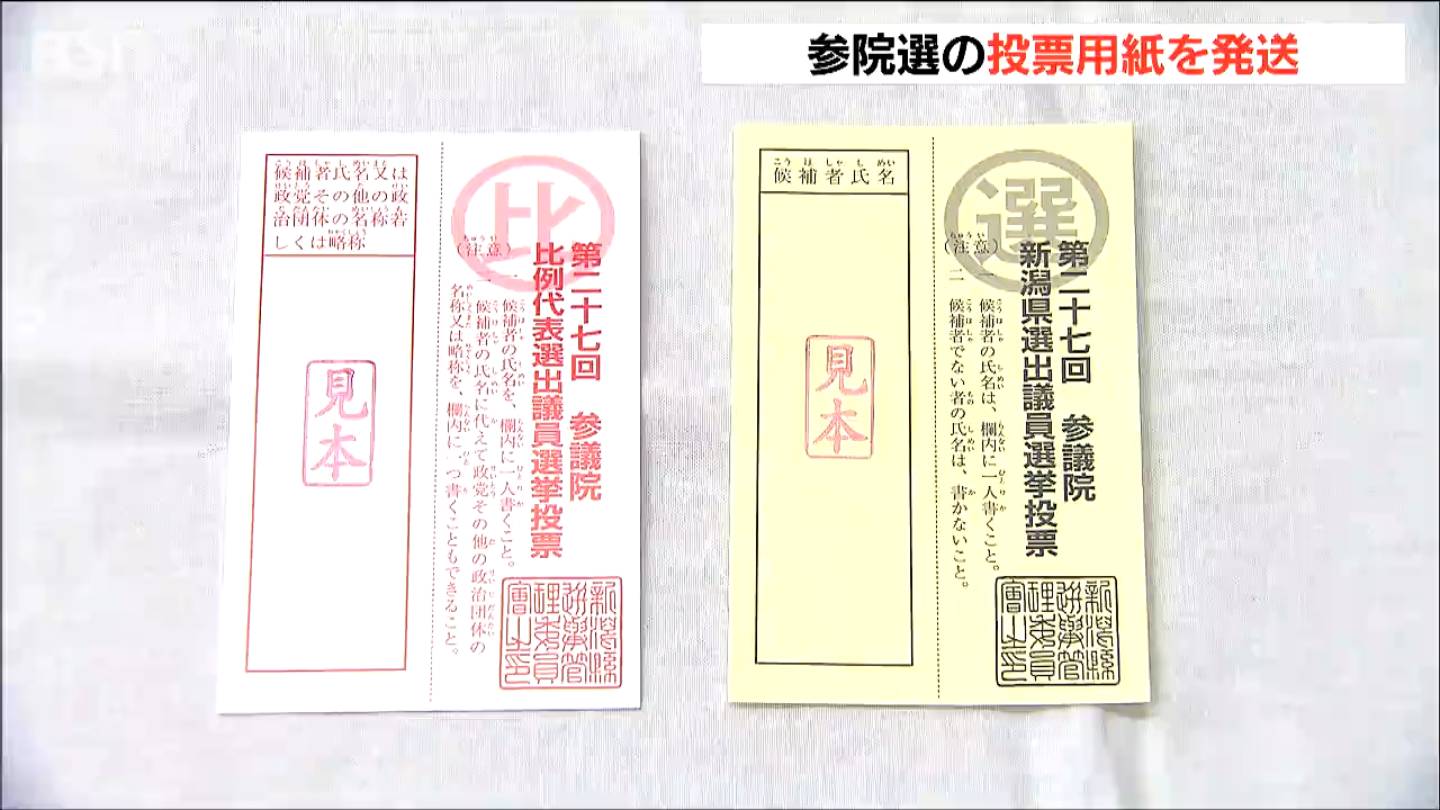 参院選『投票用紙』選挙区・比例代表 計376万枚余りが各市町村へ「ぜひ