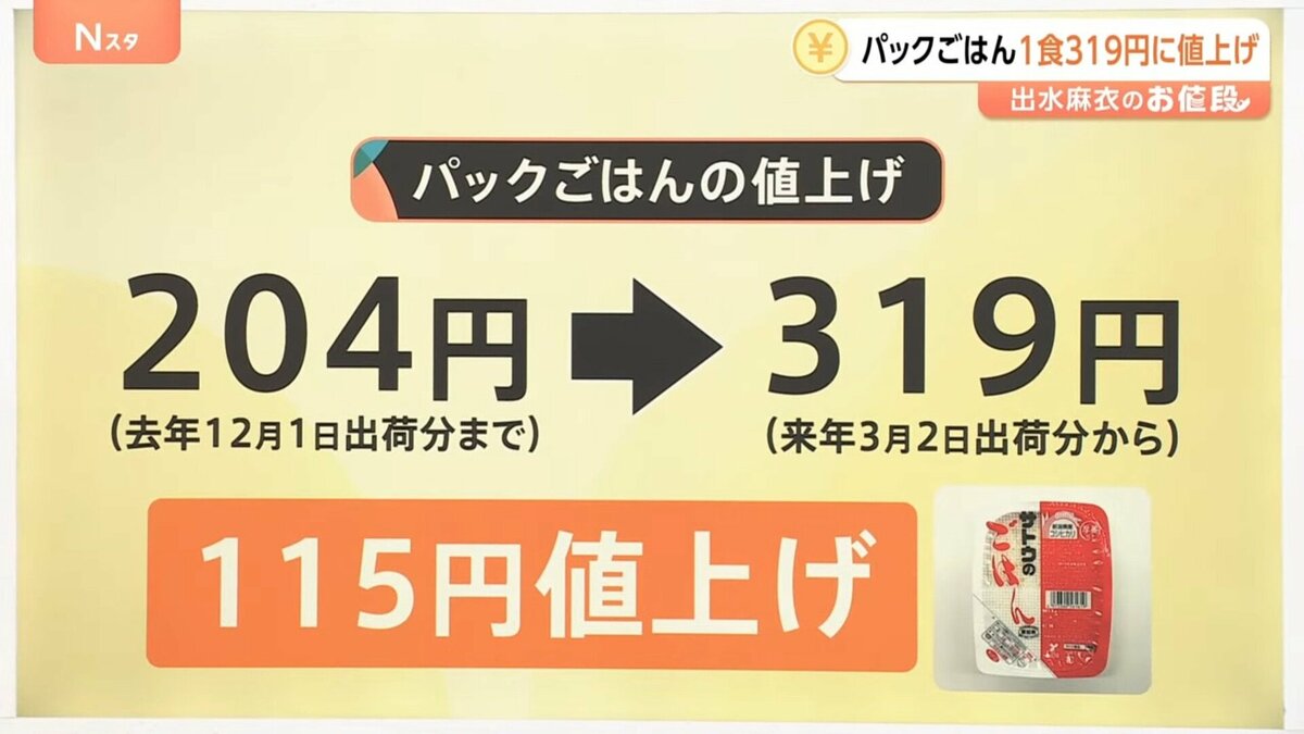 パックごはん1食284円→319円に値上げ、希望小売価格とは？ 販売価格に