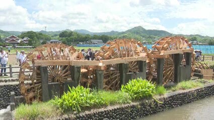 日本最古の三連水車が稼働 今年も農地潤す 福岡・朝倉市 | TBS NEWS DIG