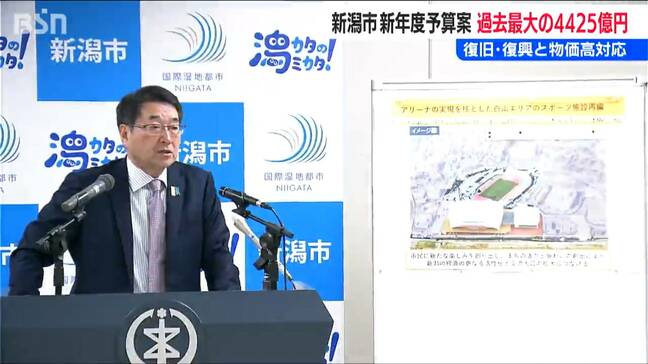 アリーナ建設へ“初計上”「企業との話し合いは進んでいる」新潟市 新年度当初予算案|TBS NEWS DIG