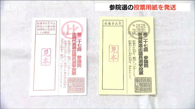 参院選『投票用紙』選挙区・比例代表 計376万枚余りが各市町村へ「ぜひ投票所に足を運んでもらいたい」 新潟|TBS NEWS DIG