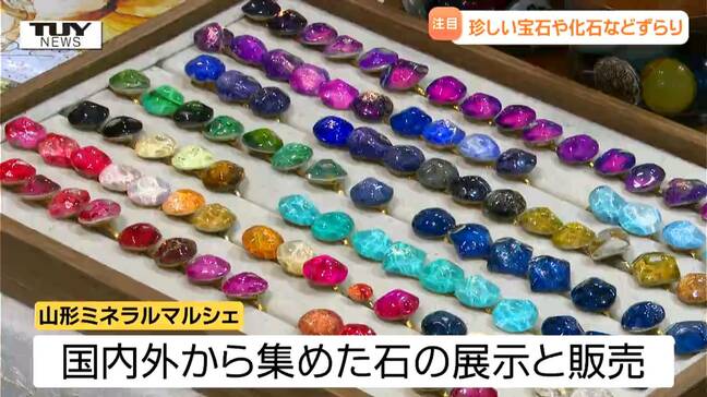 宝石、化石、隕石…キラキラした貴重な石などが世界中から大集合!期間限定イベント「ミネラルマルシェ」にカメラが潜入!(山形)|TBS NEWS DIG