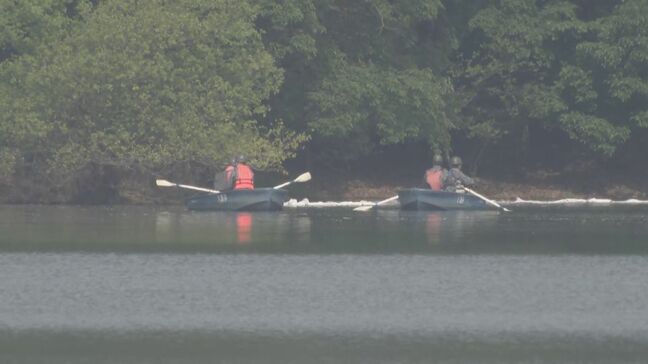 池に墜落した航空自衛隊のT-4練習機 捜索活動は6日目 ダイバーの水中捜索範囲を拡大 愛知・犬山市の入鹿池|TBS NEWS DIG