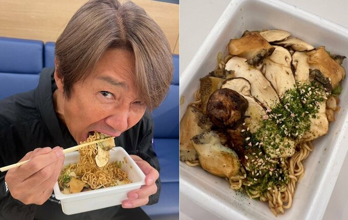 【 近藤真彦 】 「今度は松茸の上にアワビだー！　宇宙一のペヤングだー！」　豪華サーキット飯を公開|TBS NEWS DIG