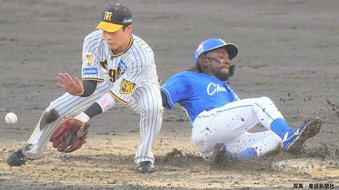 【中日】泥沼4連敗で首位陥落...佐藤輝に3ラン被弾後に雨天コールド、カリステ走塁失敗で好機作れず、無念の涙雨|TBS NEWS DIG