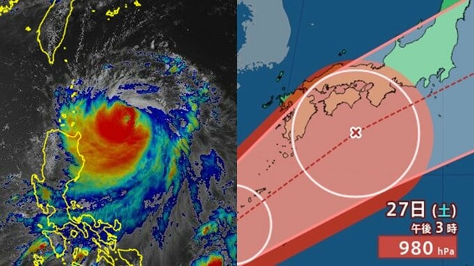 【ダブル台風情報】週末に列島横断の恐れ…　27日（土）～28日（日）に台風7号が西日本→東日本を通り日本の東へ　台風8号は日本の南で大きく右カーブか　予想進路や日本への影響は？　雨風シミュレーション|TBS NEWS DIG