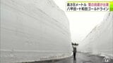 冬の間は雪で閉ざされていた「八甲田・十和田ゴールドライン」が27日に貫通! 高さ8mの雪の回廊が出現 山にも春 青森県 | 青森のニュース│ATV NEWS│青森テレビ