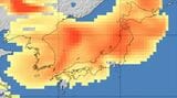 【黄砂情報】　21日午後には関東にも飛来か　濃度が濃い赤みがかった部分も本州に　気象庁の「黄砂情報」シミュレーション|TBS NEWS DIG