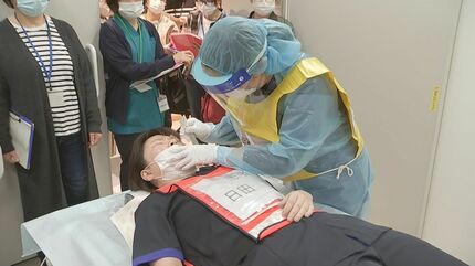 新たな感染症に備え医療機関で対応訓練 救急搬送から入院までの手順
