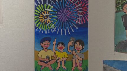 小学校の推薦された絵画　美術品 でかい作品を生で」巨大アートは“卒業制作” 廃校の美術館で町おこし