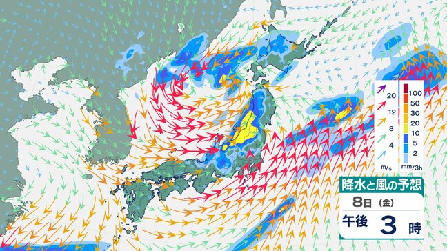 【日本海の低気圧が発達】氷点下21℃の寒気流入、竜巻やひょうのおそれ…北日本から沖縄まで強風・大雨・落雷に警戒【雨と風のシミュレーション】|TBS NEWS DIG
