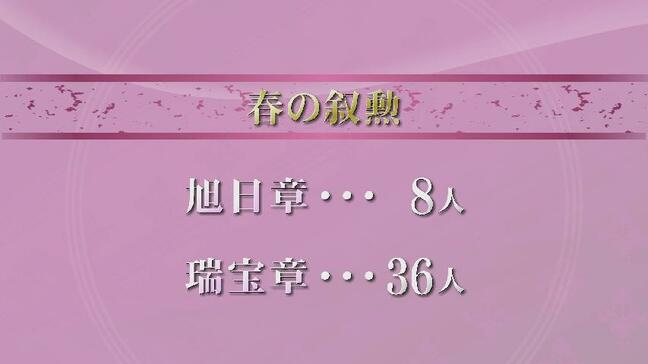 春の叙勲　県内からは44人が受章…長年にわたって公共の分野で尽力し、社会に貢献した人に贈られる　富山|TBS NEWS DIG