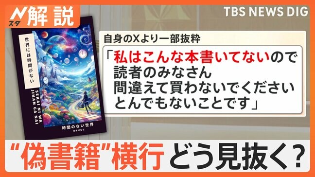 「こんな本書いていない」有名作家かたる“偽書籍”横行、生成AI使った可能性も… どう見抜く？【Nスタ解説】|TBS NEWS DIG