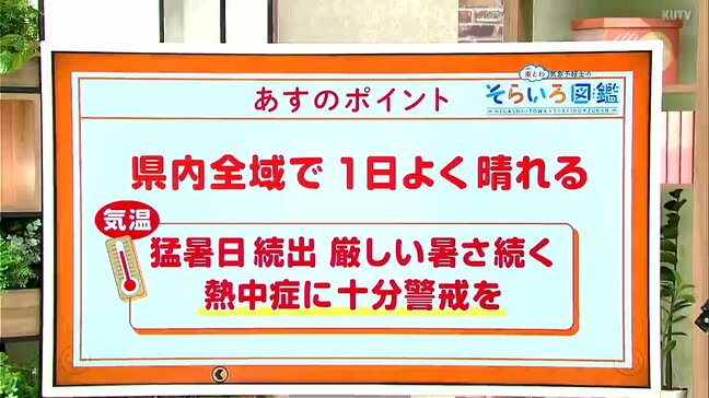 高知の天気 16日は全域で晴れて危険な暑さに 東杜和気象予報士が解説|TBS NEWS DIG